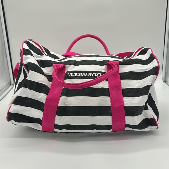 Victoria's Secret Handbags - VICTORIA'S SECRET Zip around‎ MEDIUM Bag Shopping/Travel/Striped